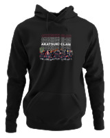 Φούτερ με κουκούλα Γυναικείο - Akatsuki Clan - Color Thumbnail Μαύρο
