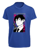 T-Shirt Fit Αντρικό - Aki Hayakawa - Color Thumbnail Μπλε Ρουά