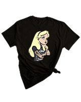 T-Shirt Woman Fashion Γυναικείο - Alice In Inkland - Color Thumbnail BLACK