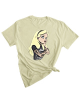 T-Shirt Woman Fashion Γυναικείο - Alice In Inkland - Color Thumbnail SAGE GREEN
