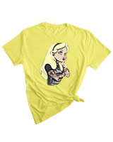 T-Shirt Woman Fashion Γυναικείο - Alice In Inkland - Color Thumbnail LIGHT YELLOW