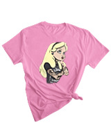 T-Shirt Woman Fashion Γυναικείο - Alice In Inkland - Color Thumbnail PINK