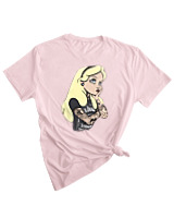 T-Shirt Woman Fashion Γυναικείο - Alice In Inkland - Color Thumbnail PALE PINK