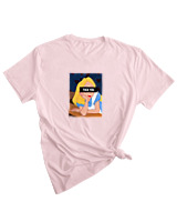 T-Shirt Woman Fashion Γυναικείο - Alice in Wonderland Fuck You - Color Thumbnail PALE PINK