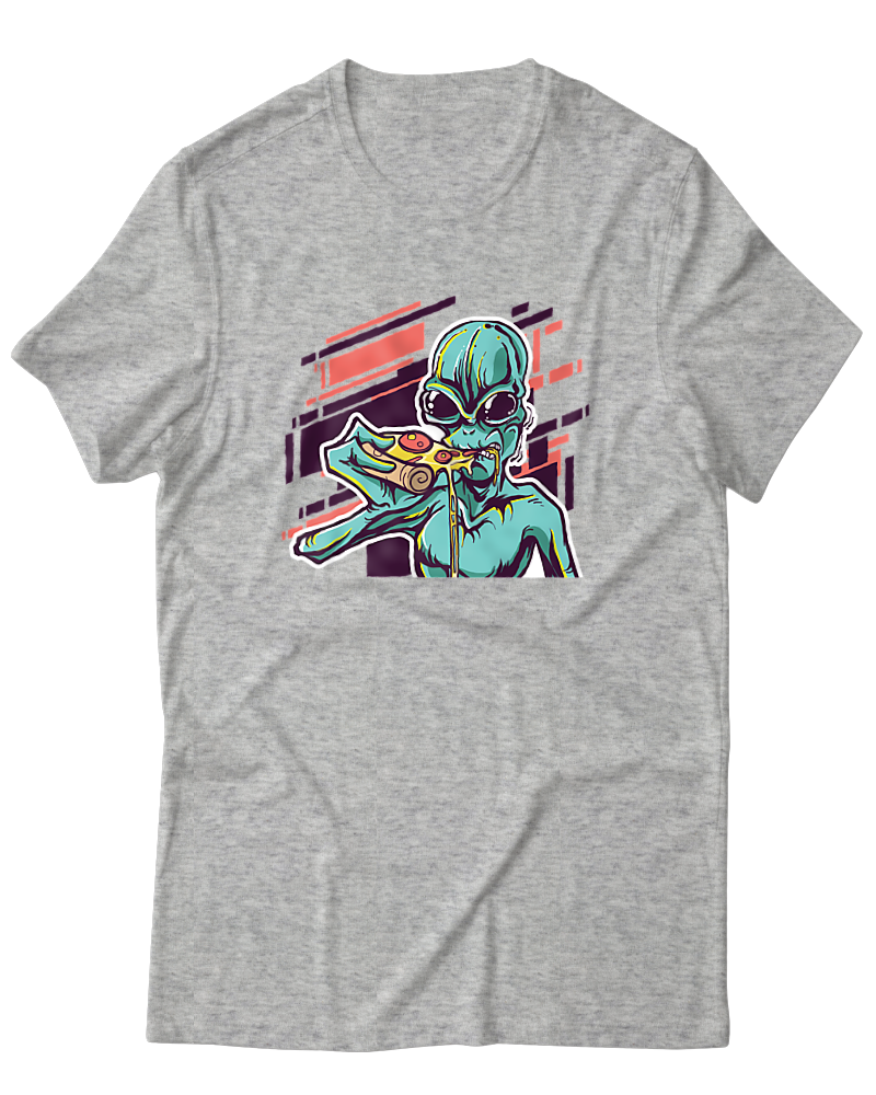 Alien Eating Pizza