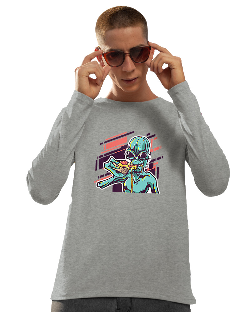 Alien Eating Pizza - Image 1