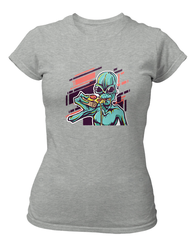 Alien Eating Pizza - Image 0