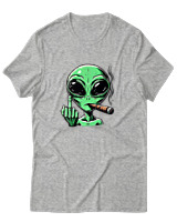 T-Shirt Αντρικό - Alien - Color Thumbnail Γκρι Μελανζέ
