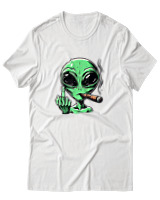 T-Shirt Αντρικό - Alien - Color Thumbnail Άσπρο