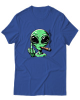 T-Shirt Αντρικό - Alien - Color Thumbnail Μπλε Ρουά