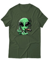 T-Shirt Αντρικό - Alien - Color Thumbnail Κυπαρισσί