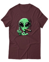T-Shirt Αντρικό - Alien - Color Thumbnail Μπορντό
