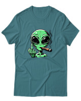 T-Shirt Αντρικό - Alien - Color Thumbnail Μπλε Πράσινο
