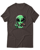 T-Shirt  Γυναικείο - Alien - Color Thumbnail Καφέ