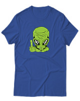 T-Shirt Αντρικό - Alien - Color Thumbnail Μπλε Ρουά