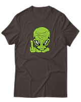 T-Shirt Αντρικό - Alien - Color Thumbnail Καφέ