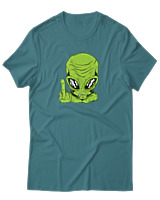 T-Shirt Αντρικό - Alien - Color Thumbnail Μπλε Πράσινο