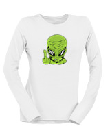 Μακρυμάνικο Μακό Γυναικείο - Alien - Color Thumbnail 'Ασπρο