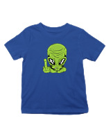 T-Shirt  Παιδικό - Alien - Color Thumbnail Μπλε Ρουά