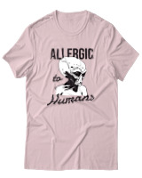 T-Shirt Αντρικό - Aliens Allergic To Stupid People - Color Thumbnail Απαλό Ροζ