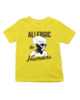 T-Shirt  Παιδικό - Aliens Allergic To Stupid People - Color Thumbnail Κίτρινο