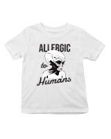 T-Shirt  Παιδικό - Aliens Allergic To Stupid People - Color Thumbnail 'Ασπρο