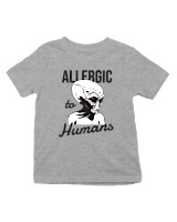 T-Shirt  Παιδικό - Aliens Allergic To Stupid People - Color Thumbnail Γκρι Μελανζέ