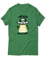 T-Shirt Αντρικό - Aliens Believe In Me - Color Thumbnail Πράσινο