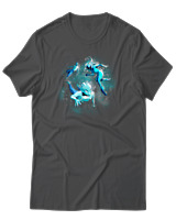 T-Shirt Αντρικό - Aliens Swimming In Space - Color Thumbnail Ανθρακί