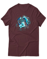 T-Shirt Αντρικό - Aliens Swimming In Space - Color Thumbnail Μπορντό