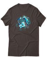 T-Shirt Αντρικό - Aliens Swimming In Space - Color Thumbnail Καφέ