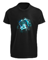 T-Shirt Fit Αντρικό - Aliens Swimming In Space - Color Thumbnail Μαύρο