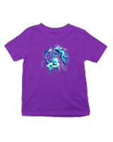 T-Shirt  Παιδικό - Aliens Swimming In Space - Color Thumbnail Σκούρο Μωβ
