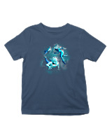 T-Shirt  Παιδικό - Aliens Swimming In Space - Color Thumbnail Σκούρο Μπλε