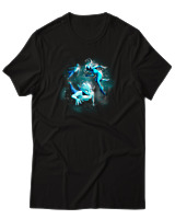 T-Shirt  Γυναικείο - Aliens Swimming In Space - Color Thumbnail Μαύρο
