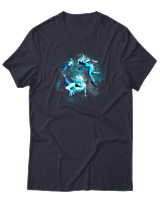T-Shirt  Γυναικείο - Aliens Swimming In Space - Color Thumbnail Σκούρο Μπλέ