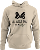 Φούτερ με κουκούλα - All About This Mouse - Color Thumbnail Μπέζ
