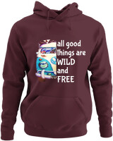 Φούτερ με κουκούλα - All Good Things Are Wild And Free - Color Thumbnail Marron