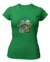 T-Shirt Στενή Γραμμή Γυναικείο - All You Need - Color Thumbnail Πράσινο