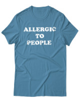 T-Shirt Unisex - Allergic To People - Color Thumbnail Τιρκουάζ