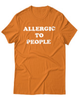 T-Shirt Unisex - Allergic To People - Color Thumbnail Πορτοκαλί