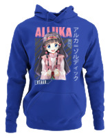 Φούτερ με κουκούλα Γυναικείο - Alluka Zoldyck - Color Thumbnail Μπλε Ρουά