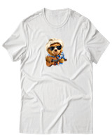 T-Shirt Αντρικό - Aloha Bear - Color Thumbnail Άσπρο