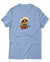 T-Shirt Αντρικό - Aloha Bear - Color Thumbnail Γαλάζιο