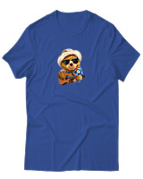 T-Shirt Αντρικό - Aloha Bear - Color Thumbnail Μπλε Ρουά