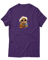 T-Shirt Αντρικό - Aloha Bear - Color Thumbnail Σκούρο Μωβ