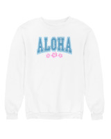 Φούτερ χωρίς κουκούλα Γυναικείο - Aloha - Color Thumbnail 'Ασπρο