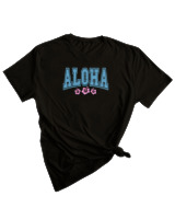 T-Shirt Woman Fashion Γυναικείο - Aloha - Color Thumbnail BLACK