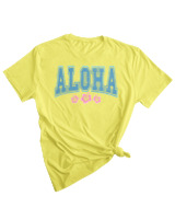 T-Shirt Woman Fashion Γυναικείο - Aloha - Color Thumbnail LIGHT YELLOW