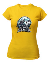 T-Shirt Στενή Γραμμή Γυναικείο - Alpha Gamer - Color Thumbnail Χρυσό Κίτρινο